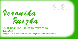 veronika ruszka business card